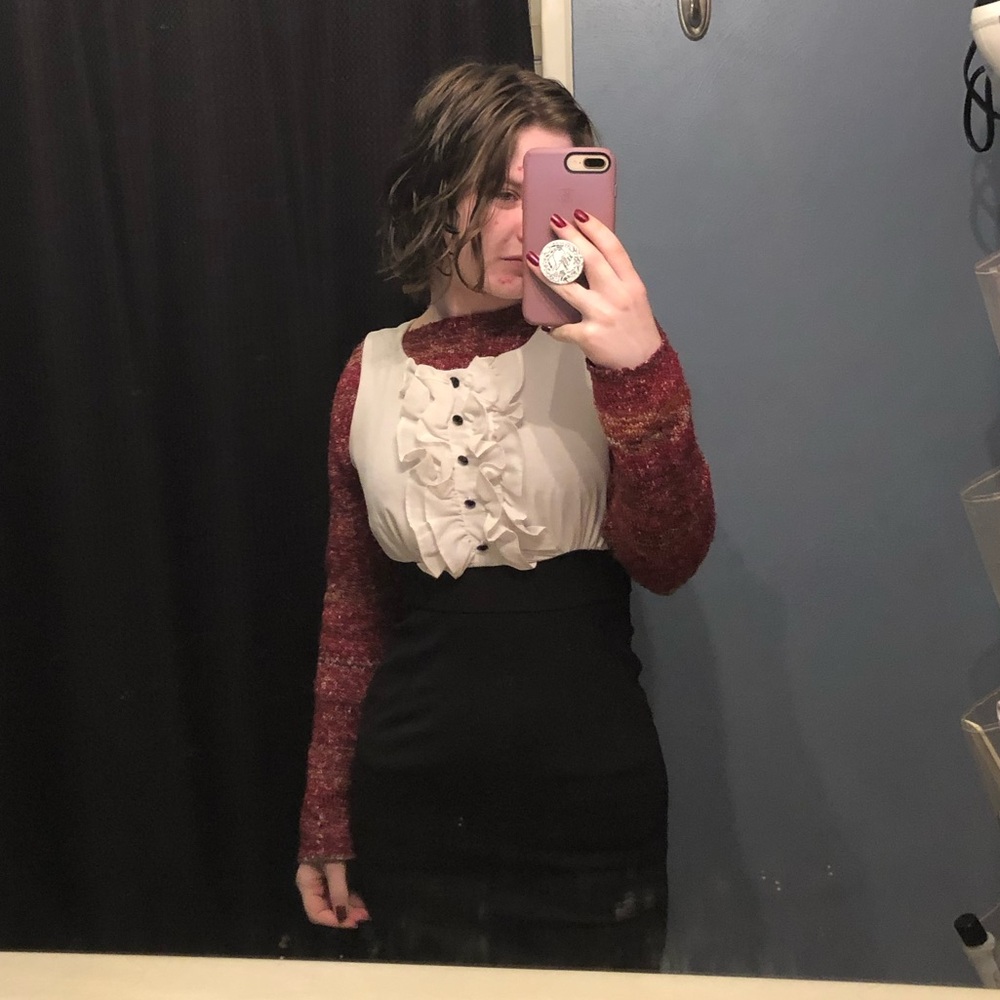 Forever 21 Bodycon dress black and white